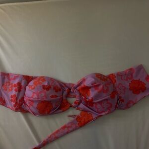 Floral Pink and Orange Women's Bandeau